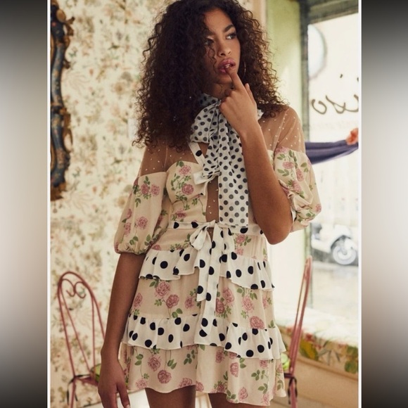 For Love And Lemons Dresses & Skirts - For Love And Lemons Butterscotch Tiered Mini Dress